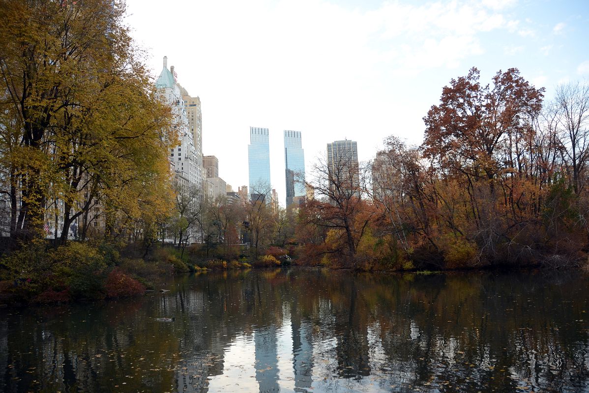 11E The Pond In Central Park Southeast On An Overcast Day In November looking Toward Columbus Circle